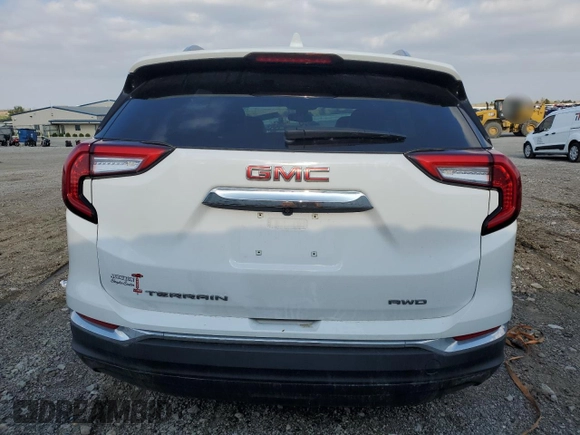 2023 GMC Terrain SLT with VIN 3GKALVEG0PL138041, listed as a Copart auction lot 52721145 with 33,451 mi miles and Salvage title. Bid and sale history available at DreamBid. Image 6.