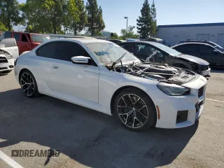 2024 BMW M2 with VIN 3MF13DM09R8D96037, listed as a Copart auction lot 65258314 with 7,776 mi miles and Salvage Title. Bid and sale history available at carsss.com. Image 4.