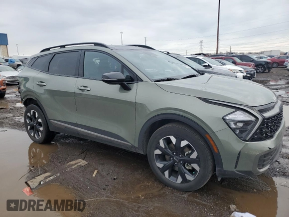 2023 Kia Sportage X-Line with VIN 5XYK6CAF9PG125417, listed as a Copart auction lot 47107505 with 26,470 mi miles and Salvage Title. Bid and sale history available at carsss.com. Image 4.