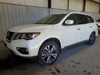 2020 Nissan Pathfinder Platinum with VIN 5N1DR2DM3LC593660, listed as a Copart auction lot 77549734 with 0 mi miles and Salvage Title. Bid and sale history available at carsss.com. Image 1.