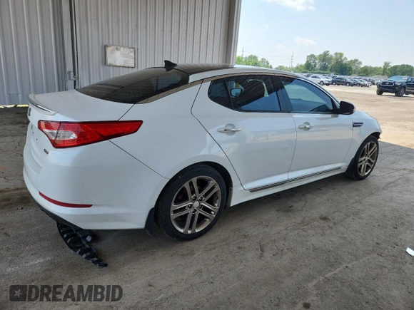 2013 Kia Optima SX with VIN 5XXGR4A67DG205852, listed as a Copart auction lot 59938975 with 190,329 mi miles and Salvage title. Bid and sale history available at DreamBid. Image 3.