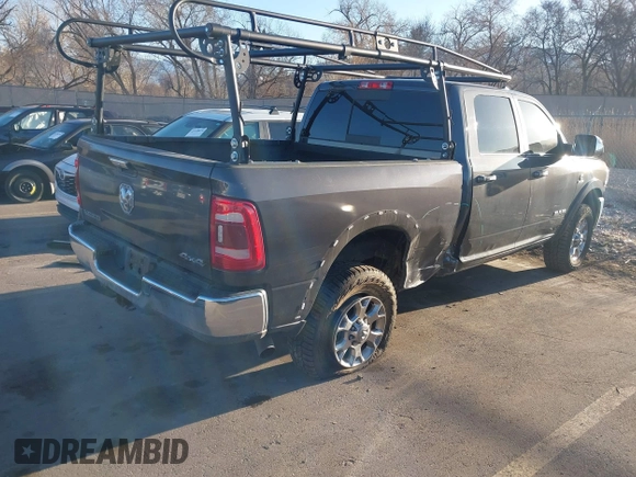 2022 Ram 2500 Laramie with VIN 3C6UR5FL5NG203501, listed as a IAAI auction lot 41763767 with 75,715 mi miles and . Bid and sale history available at DreamBid. Image 4.