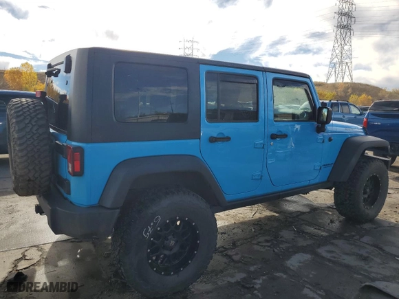 2017 Jeep Wrangler Unlimited Rubicon with VIN 1C4BJWFGXHL584088, listed as a Copart auction lot 76327404 with 127,483 mi miles and Salvage Title. Bid and sale history available at carsss.com. Image 3.