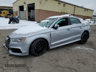 2015 Audi A3 2.0T Prestige with VIN WAUKFGFF4F1105040, listed as a Copart auction lot 44913815 with 0 mi miles and Salvage Title. Bid and sale history available at carsss.com. Image 1.