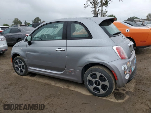 2017 FIAT 500e with VIN 3C3CFFGE2HT549654, listed as a Copart auction lot 53664325 with 53,326 mi miles and Salvage title. Bid and sale history available at DreamBid. Image 2.