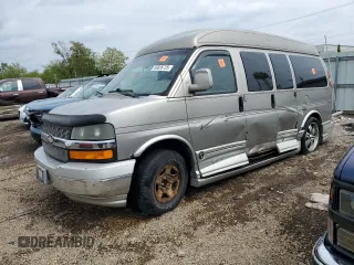 2004 Chevrolet Express Passenger with VIN 1GBFG15T841220845, listed as a Copart auction lot 58826725 with Not provided miles and Salvage title. Bid and sale history available at DreamBid. Image 1.