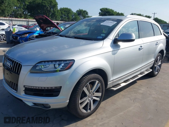 2014 Audi Q7 Premium Plus with VIN WA1LGAFE8ED007158, listed as a IAAI auction lot 42212664 with 120,934 mi miles and . Bid and sale history available at DreamBid. Image 18.