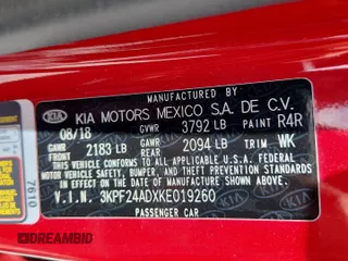 2019 Kia Forte LXS with VIN 3KPF24ADXKE019260, listed as a Copart auction lot 58819095 with 89,774 mi miles and Non repairable. Bid and sale history available at DreamBid. Image 12.