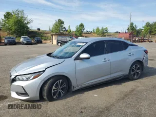 2021 Nissan Sentra SV with VIN 3N1AB8CV8MY229285, listed as a Copart auction lot 58196255 with 61,776 mi miles and Salvage title. Bid and sale history available at DreamBid. Image 1.