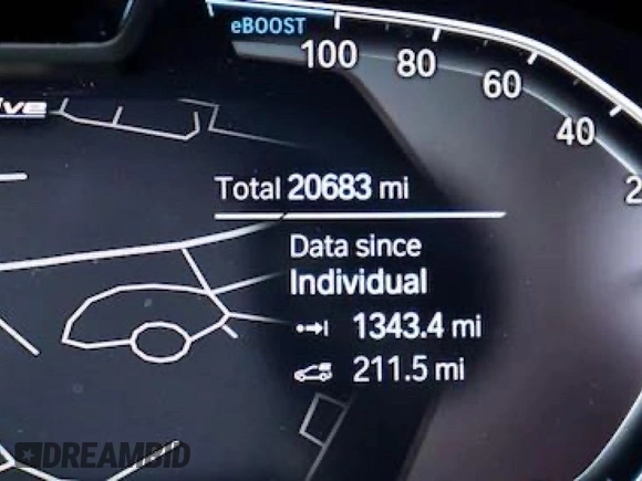 2021 BMW X5 xDrive45e with VIN 5UXTA6C04M9H41005, listed as a Copart auction lot 57778635 with 20,683 mi miles and Clean title. Bid and sale history available at DreamBid. Image 8.