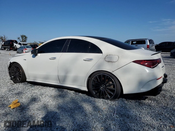 2022 Mercedes-Benz CLA 35 AMG with VIN W1K5J5BB4NN305791, listed as a Copart auction lot 88765115 with 38,844 mi miles and Salvage Title. Bid and sale history available at DreamBid. Image 2.