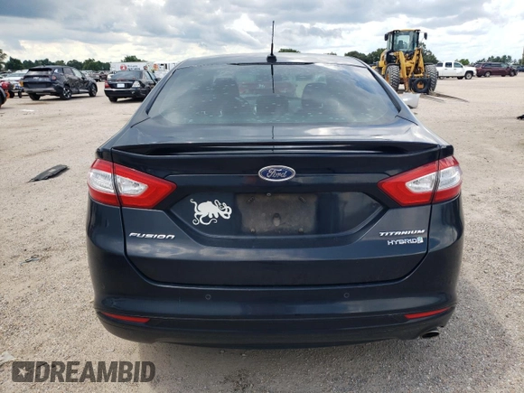 2016 Ford Fusion Titanium Hybrid with VIN 3FA6P0RUXGR204106, listed as a Copart auction lot 62769015 with 106,826 mi miles and Salvage title. Bid and sale history available at DreamBid. Image 6.