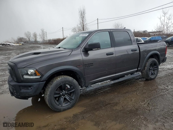 2021 Ram 1500 Classic Warlock with VIN 1C6RR7LT7MS593420, listed as a Copart auction lot 47556185 with 59,840 mi miles and Salvage Title. Bid and sale history available at carsss.com. Image 1.
