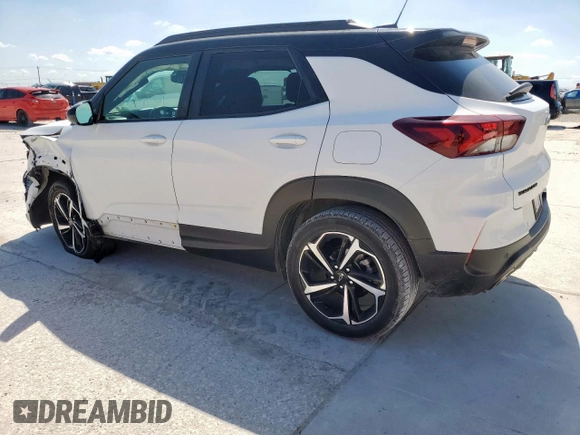 2021 Chevrolet TrailBlazer RS with VIN KL79MTSLXMB150581, listed as a Copart auction lot 54243785 with 42,459 mi miles and Salvage Title. Bid and sale history available at DreamBid. Image 2.