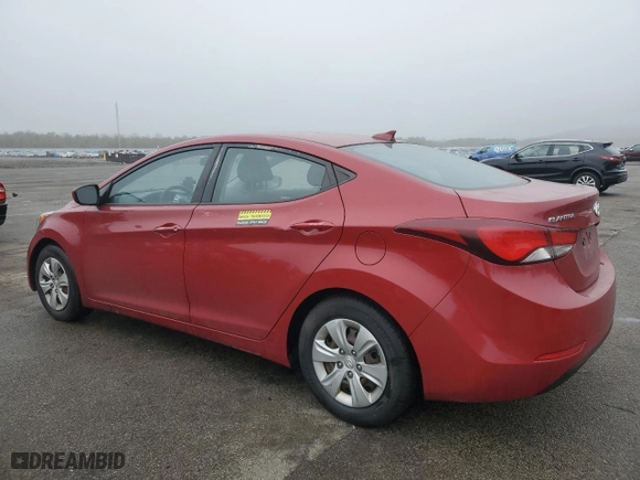 2016 Hyundai Elantra SE with VIN KMHDH4AE1GU599341, listed as a Copart auction lot 48620145 with 182,113 mi miles and Clean Title. Bid and sale history available at carsss.com. Image 2.