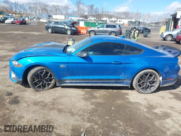 2021 Ford Mustang Mach 1 with VIN 1FA6P8R05M5554964, listed as a IAAI auction lot 41694871 with 38,788 mi miles. Bid and sale history available at carsss.com. Image 14.