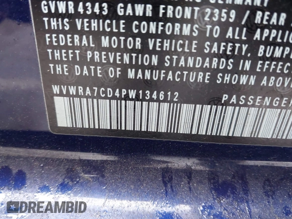 2023 Volkswagen GTI SE с VIN WVWRA7CD4PW134612, выставлен на аукционе IAAI как лот 41761779 с пробегом 40 935 миль миль и . История ставок и продаж доступна на DreamBid. Изображение 9.