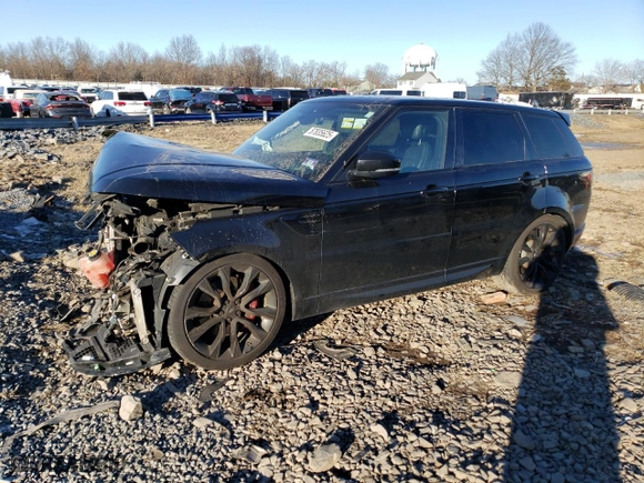 2019 Land Rover Range Rover Sport HST with VIN SALWS2SUXKA864883, listed as a Copart auction lot 87835625 with 0 mi miles and Salvage Title. Bid and sale history available at carsss.com. Image 1.