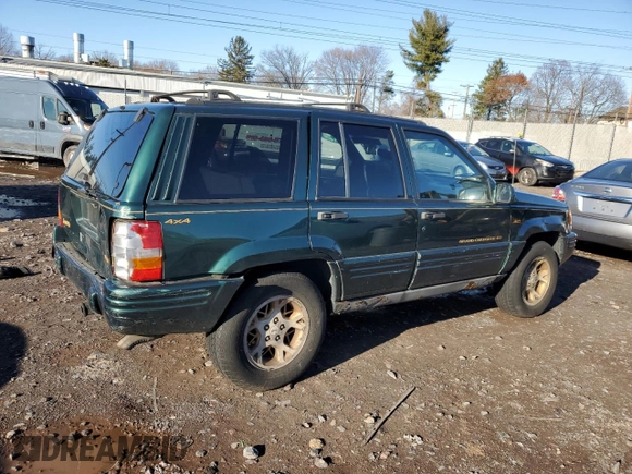 1997 Jeep Grand Cherokee Limited with VIN 1J4GZ78Y2VC728605, listed as a Copart auction lot 83342804 with 104,185 mi miles and Salvage Title. Bid and sale history available at carsss.com. Image 3.