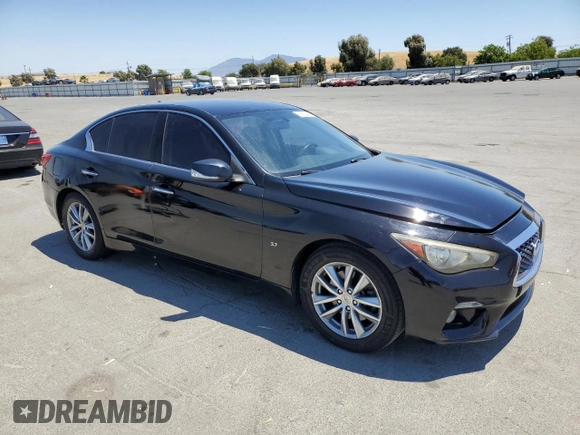 2015 Infiniti Q50 with VIN JN1BV7APXFM341182, listed as a Copart auction lot 63513845 with 146,925 mi miles and Salvage title. Bid and sale history available at DreamBid. Image 4.