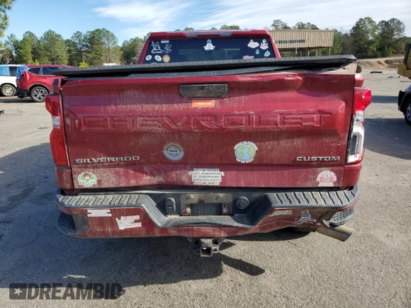 2020 Chevrolet Silverado 1500 Custom with VIN 1GCRWBEH0LZ311492, listed as a Copart auction lot 87042804 with 112,551 mi miles and Salvage Title. Bid and sale history available at carsss.com. Image 6.
