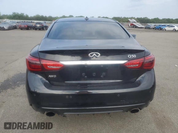 2023 Infiniti Q50 Luxe z VIN JN1EV7BR9PM540514, wystawiony jako Copart lot #60276265 z przebiegiem 19 824 mil mil oraz Szkoda całkowita • Salvage title. Historia ofert i sprzedaży dostępna na DreamBid. Obrazek 6.