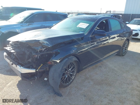 2019 Genesis G80 3.3T Sport with VIN KMTFN4JB5KU312637, listed as a IAAI auction lot 41985513 with 34,536 mi miles. Bid and sale history available at carsss.com. Image 2.