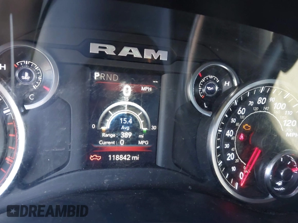 2020 Ram 2500 Big Horn with VIN 3C6UR5DL9LG281571, listed as a IAAI auction lot 41775961 with 118,842 mi miles. Bid and sale history available at carsss.com. Image 15.