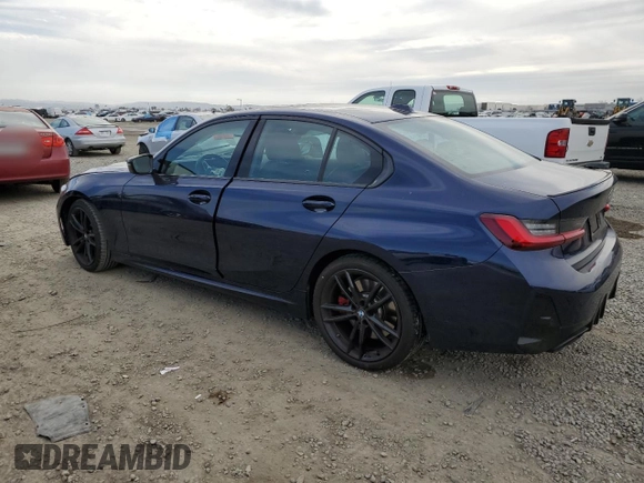 2024 BMW 3 Series M340i with VIN 3MW49FS08R8D87680, listed as a Copart auction lot 48081595 with 6,001 mi miles and Salvage Title. Bid and sale history available at carsss.com. Image 2.
