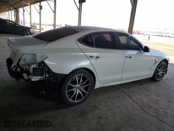 2020 Genesis G70 3.3T Advanced with VIN KMTG74LEXLU059726, listed as a Copart auction lot 83099384 with 45,763 mi miles and Salvage Title. Bid and sale history available at carsss.com. Image 3.
