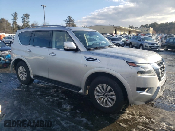 2022 Nissan Armada SV with VIN JN8AY2AD9N9677159, listed as a Copart auction lot 42674435 with 66,446 mi miles and Salvage Title. Bid and sale history available at carsss.com. Image 4.