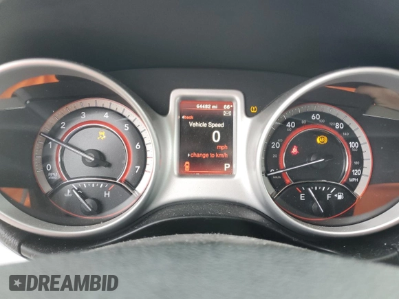 2019 Dodge Journey SE with VIN 3C4PDCBG6KT869075, listed as a Copart auction lot 47589345 with 64,482 mi miles and Salvage Title. Bid and sale history available at DreamBid. Image 9.