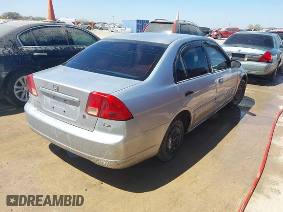 2001 Honda Civic LX with VIN 1HGES15541L052405, listed as a IAAI auction lot 41688521 with 258,315 mi miles. Bid and sale history available at carsss.com. Image 4.