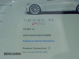 2014 Tesla Model S 60 z VIN 5YJSA1H13EFP33659, wystawiony jako IAAI lot #42101491 z przebiegiem 113 460 mil mil oraz . Historia ofert i sprzedaży dostępna na DreamBid. Obrazek 14.