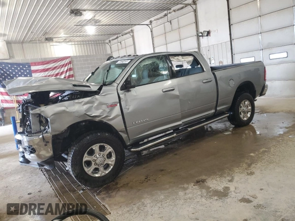 2022 Ram 2500 Big Horn with VIN 3C6UR5DJ3NG280241, listed as a Copart auction lot 49721035 with 96,914 mi miles and Salvage Title. Bid and sale history available at carsss.com. Image 1.