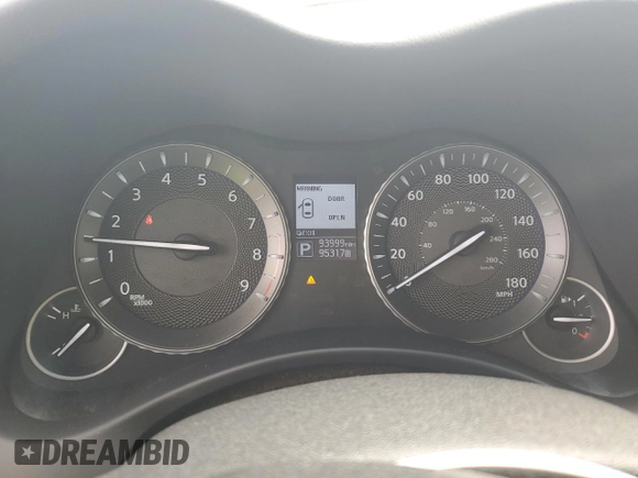 2018 Infiniti Q70 Luxe with VIN JN1BY1ARXJM220845, listed as a Copart auction lot 59738435 with 93,999 mi miles and Salvage title. Bid and sale history available at DreamBid. Image 9.