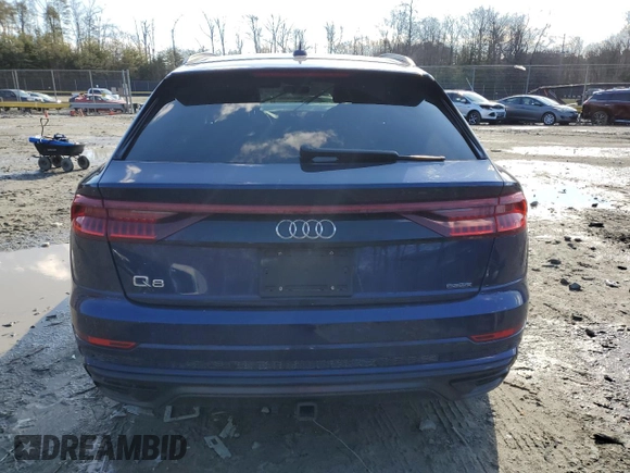 2019 Audi Q8 Premium Plus with VIN WA1EVAF10KD014743, listed as a Copart auction lot 45272965 with Not provided miles and Salvage title. Bid and sale history available at DreamBid. Image 6.