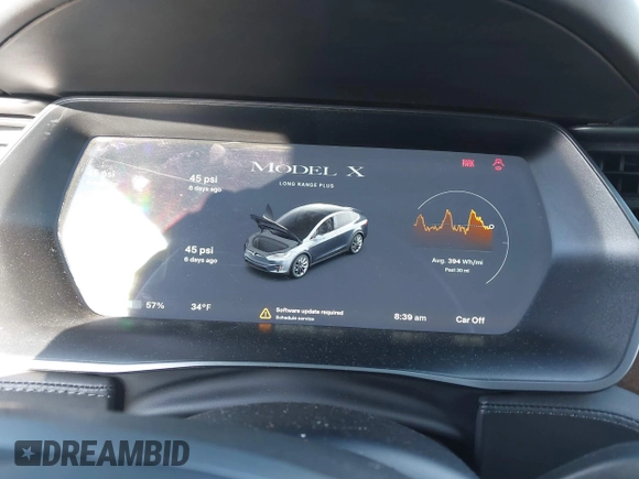 2020 Tesla Model X Long Range with VIN 5YJXCBE2XLF230629, listed as a IAAI auction lot 41925961 with 35,979 mi miles. Bid and sale history available at carsss.com. Image 7.