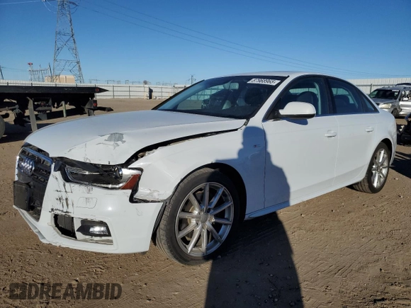 2015 Audi A4 Premium Plus with VIN WAUFFAFL2FN002342, listed as a Copart auction lot 87968965 with 66,300 mi miles and Salvage Title. Bid and sale history available at carsss.com. Image 1.