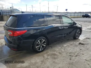 2020 Honda Odyssey Elite with VIN 5FNRL6H91LB032529, listed as a Copart auction lot 47424275 with 54,500 mi miles and Salvage Title. Bid and sale history available at DreamBid. Image 3.