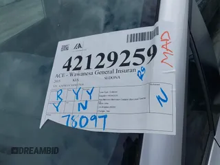 2015 Kia Sedona L with VIN KNDMA5C16F6027418, listed as a IAAI auction lot 42129259 with 78,097 mi miles. Bid and sale history available at carsss.com. Image 13.