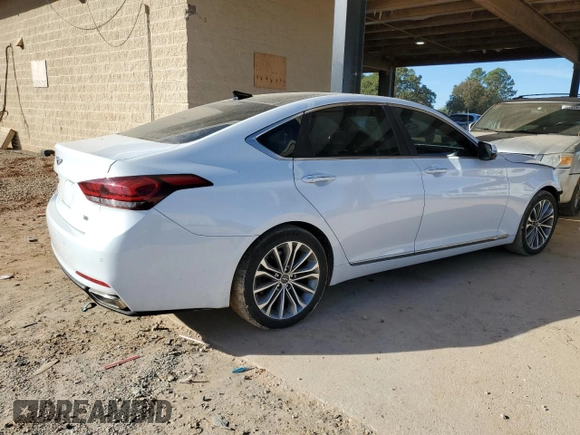 2017 Genesis G80 3.8L with VIN KMHGN4JE6HU177749, listed as a Copart auction lot 80256434 with 90,191 mi miles and Salvage Title. Bid and sale history available at DreamBid. Image 3.