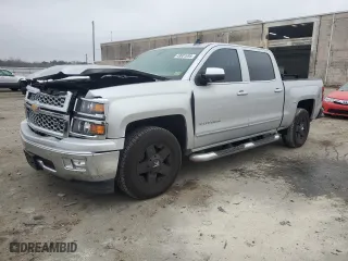 2015 Chevrolet Silverado 1500 LTZ with VIN 3GCPCSEC5FG518775, listed as a Copart auction lot 49001695 with 59,100 mi miles and Salvage Title. Bid and sale history available at carsss.com. Image 1.