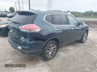 2014 Nissan Rogue SL with VIN 5N1AT2MV5EC809458, listed as a IAAI auction lot 41990143 with 127,479 mi miles. Bid and sale history available at carsss.com. Image 4.