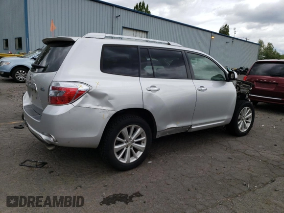 2008 Toyota Highlander Hybrid with VIN JTEEW41A582002339, listed as a Copart auction lot 60844834 with 59,775 mi miles and Salvage Title. Bid and sale history available at carsss.com. Image 3.