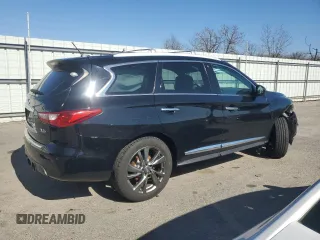 2013 Infiniti JX35 with VIN 5N1AL0MM0DC332268, listed as a Copart auction lot 48032795 with 150,219 mi miles and Salvage Title. Bid and sale history available at DreamBid. Image 3.