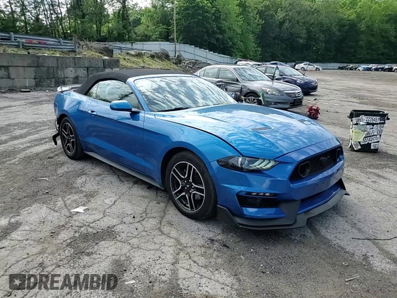 2021 Ford Mustang EcoBoost with VIN 1FATP8UH1M5104857, listed as a Copart auction lot 57152165 with 75,303 mi miles and Salvage title. Bid and sale history available at DreamBid. Image 14.