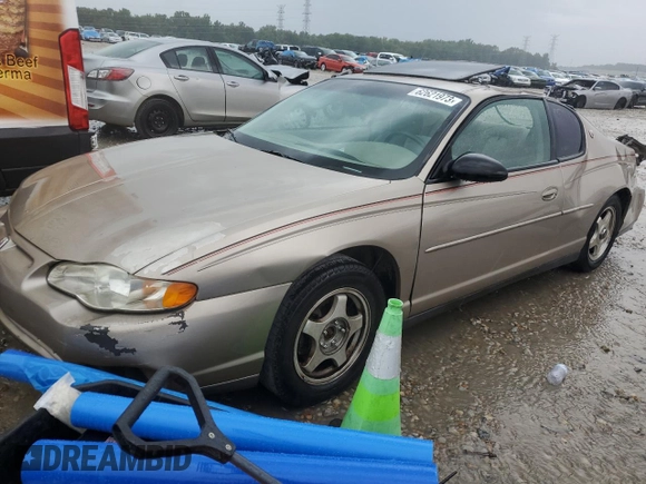2001 Chevrolet Monte Carlo LS z VIN 2G1WW12E519209306, wystawiony jako Copart lot #74238624 z przebiegiem 208 918 mil mil oraz Szkoda całkowita • Salvage title. Historia ofert i sprzedaży dostępna na DreamBid. Obrazek 1.