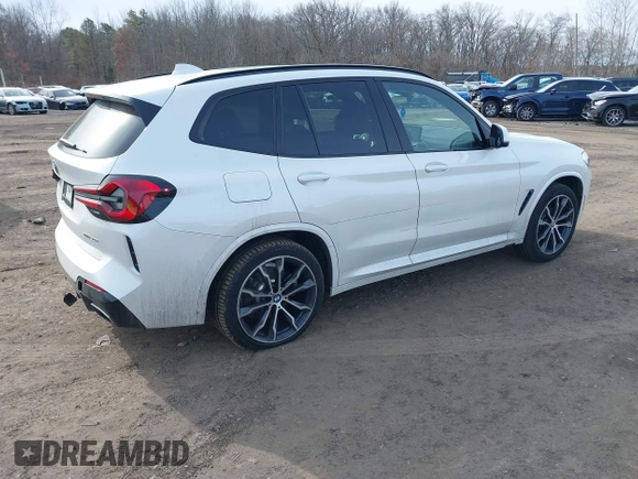 2022 BMW X3 xDrive30i with VIN 5UX53DP0XN9K46338, listed as a IAAI auction lot 41590856 with 12,163 mi miles and . Bid and sale history available at DreamBid. Image 4.