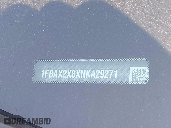 2022 Ford Transit Passenger XL with VIN 1FBAX2X8XNKA29271, listed as a IAAI auction lot 41987994 with 81,961 mi miles and . Bid and sale history available at DreamBid. Image 9.